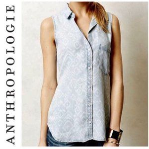 Cloth & Stone Anthropologie Chambray Top XS